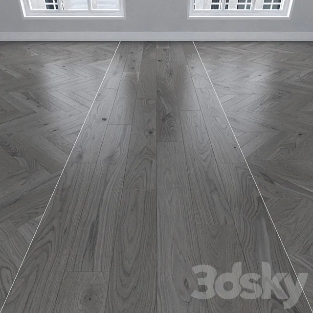 Parquet Oak gray. 3 types: herringbone. linear. chevron. 3DSMax File