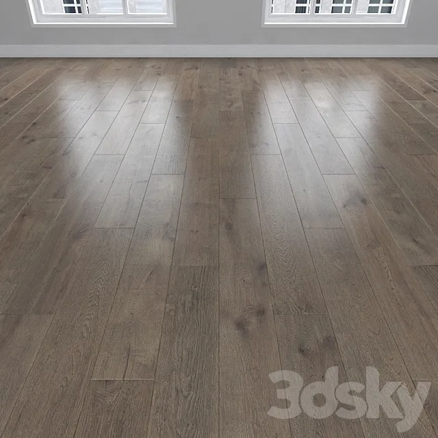 Parquet Oak smoky 3 types: herringbone linear chevron. 3DS Max Model