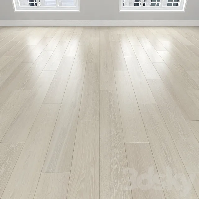 Parquet Oak white 3 types: herringbone linear chevron. 3ds Max