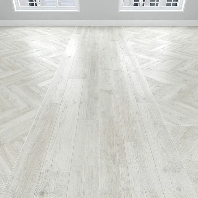 Parquet Pine white 3 types: herringbone linear chevron. 3ds Max