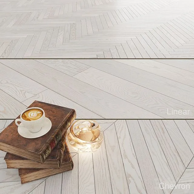 Parquet Polarwood Oak Elara White Matt 3dsMax Model