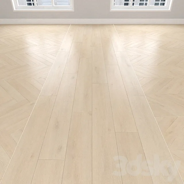 Parquet Sand oak 3 types: herringbone linear chevron. 3ds Max