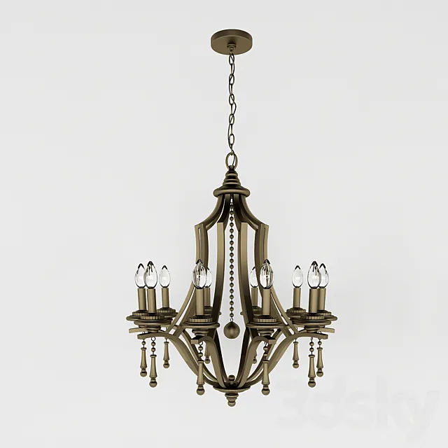 “Parson” Large Foyer Chandelier 3ds Max