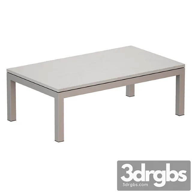 Parsons White Marble Stainless Coffee Table