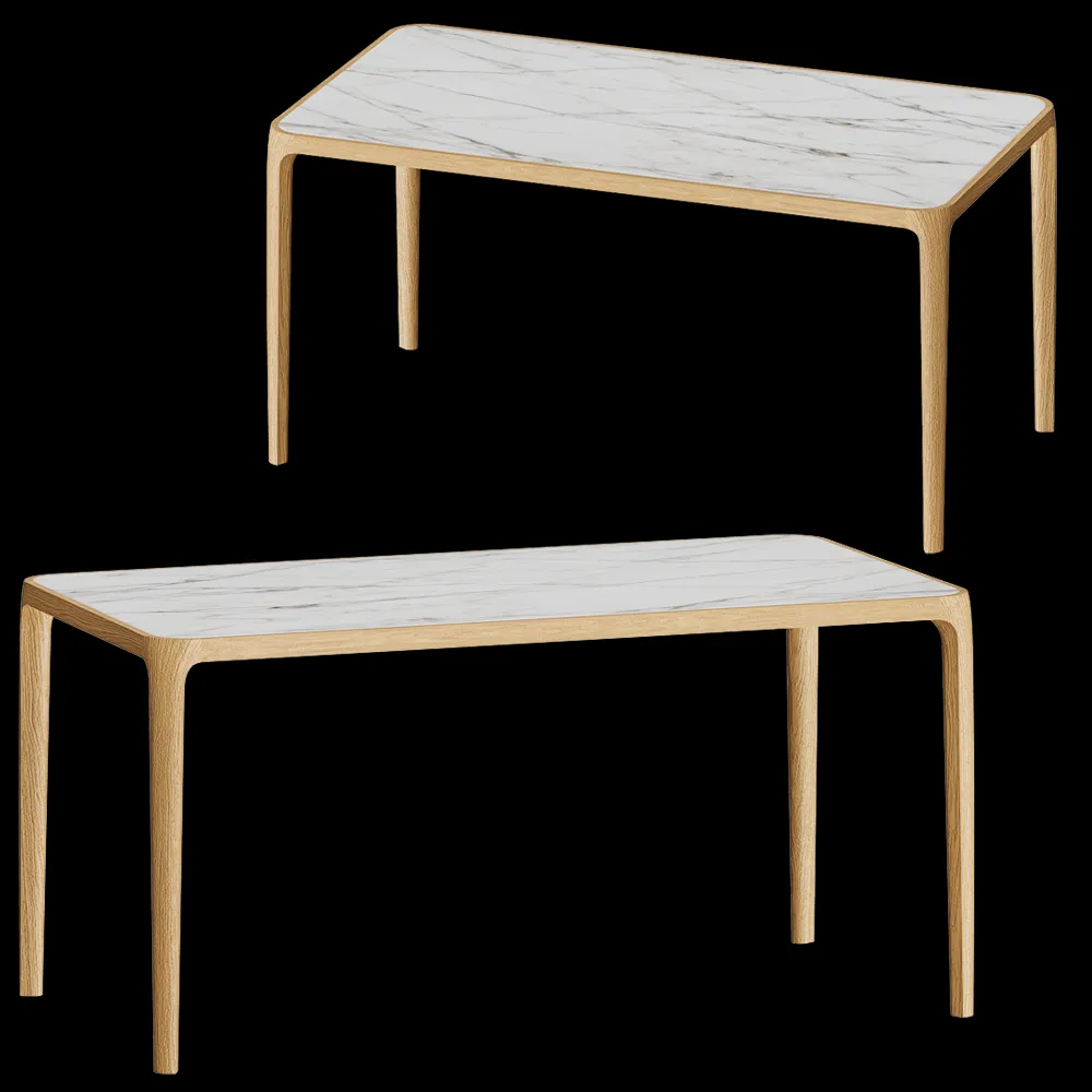 Partisan – Table with porcelain stoneware Kasauri 3ds Max