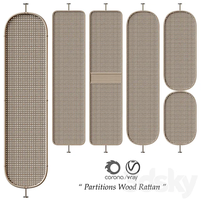 Partitions “Wood Rattan” 3DSMax File