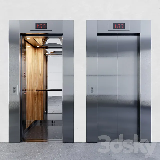 Passenger elevator 3DS Max Model