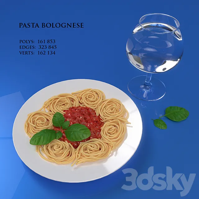 Pasta bolognese 3DS Max Model