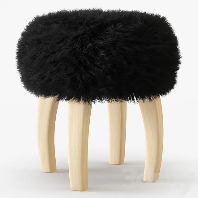 Patagonia Sheepskin Stool 3DS Max Model