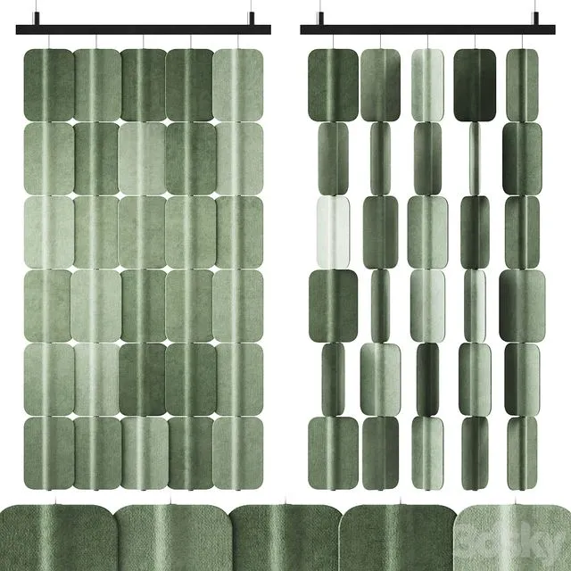 Patch PA H006 x5 Hanging Acoustic Divider by True Design 3dsMax Model