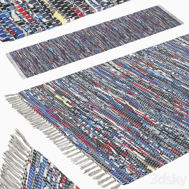 Patterned Woven Mat – Blue 3dsMax Model
