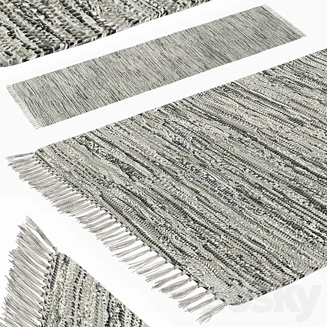 Patterned Woven Mat – Gray 3DS Max Model