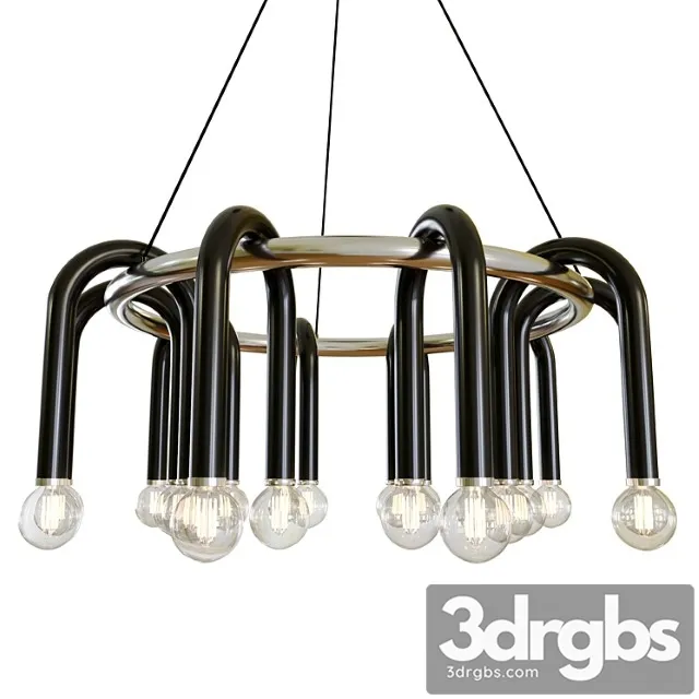 Paulson floppy chandelier round chrome