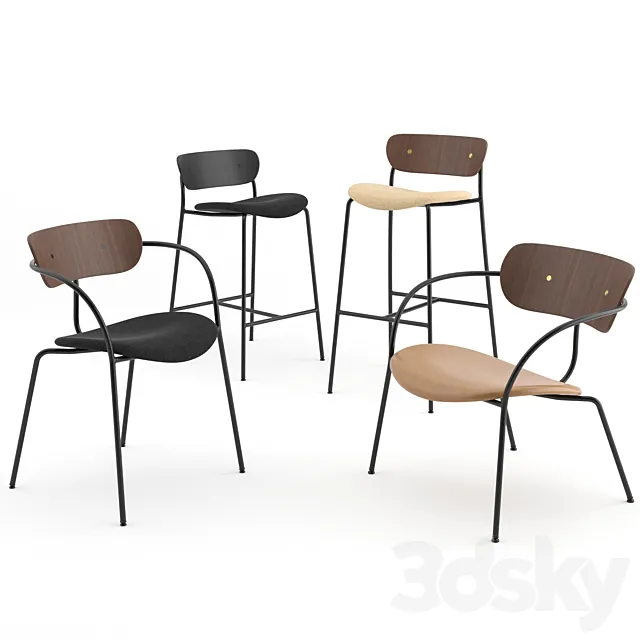 Pavilion Chairs Collection by & TRADITION 3ds Max