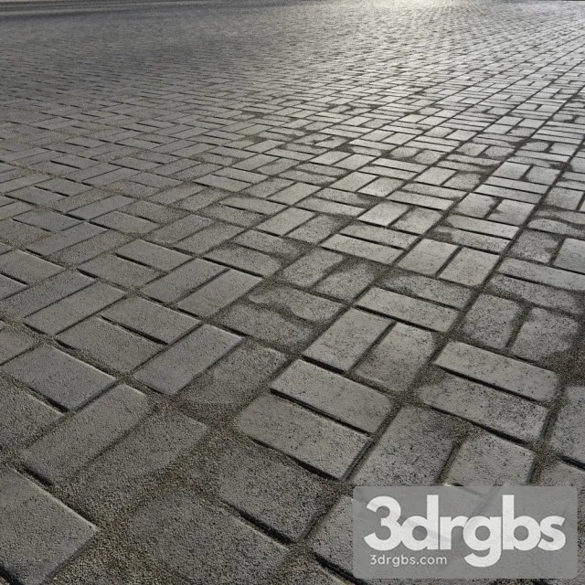 Paving Bricks Gray 3dsmax Download