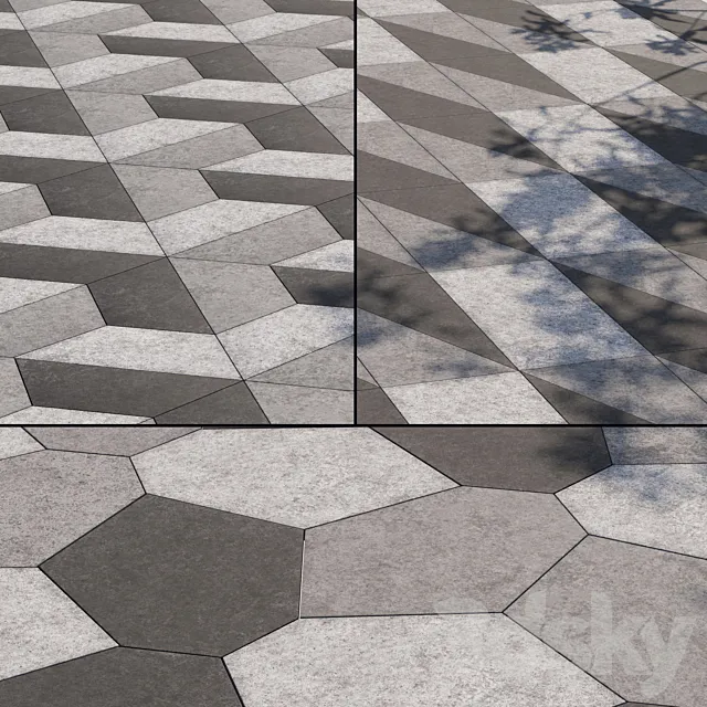 Paving set 01 3ds Max