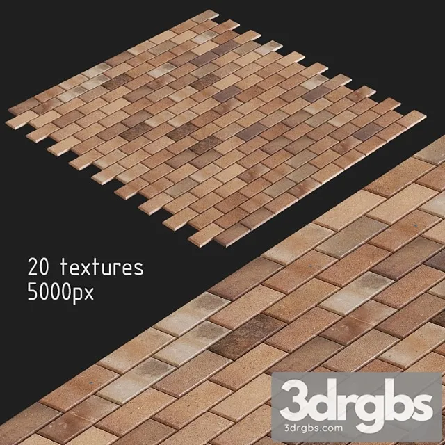 Paving slabs. 20 textures. red 3dsmax Download