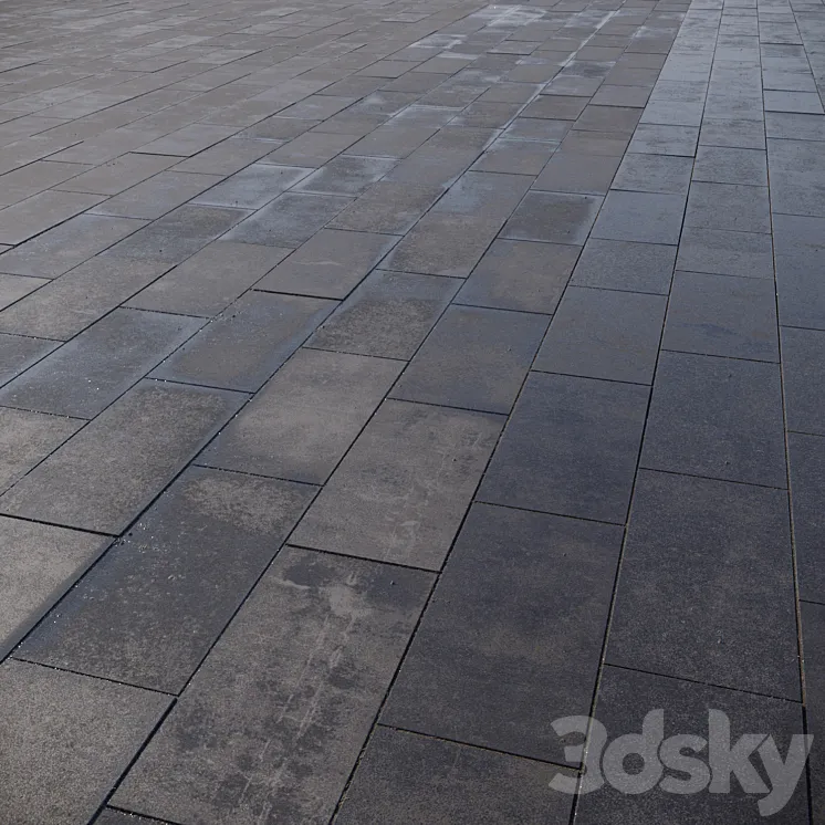 Paving slabs 600×300 mm 3DS Max