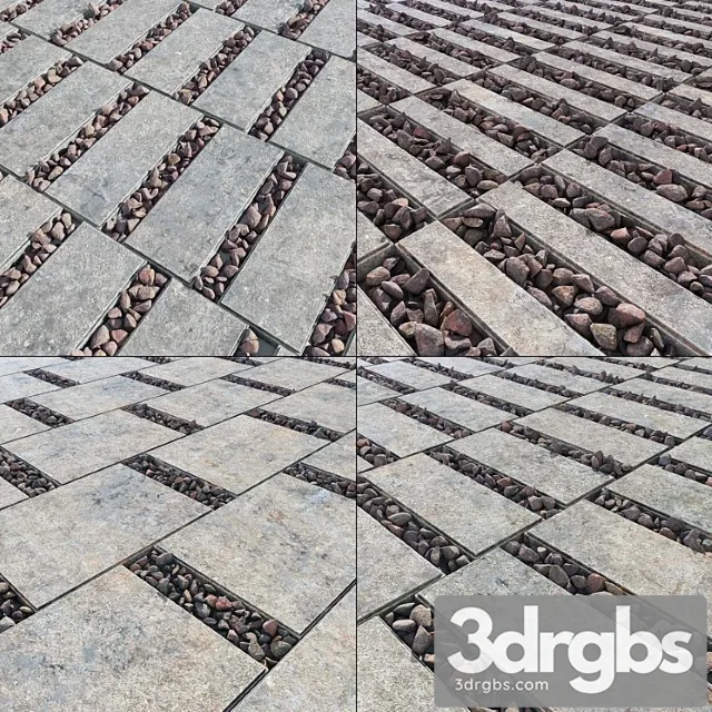 Paving Slabs with Gravel 3dsmax Download