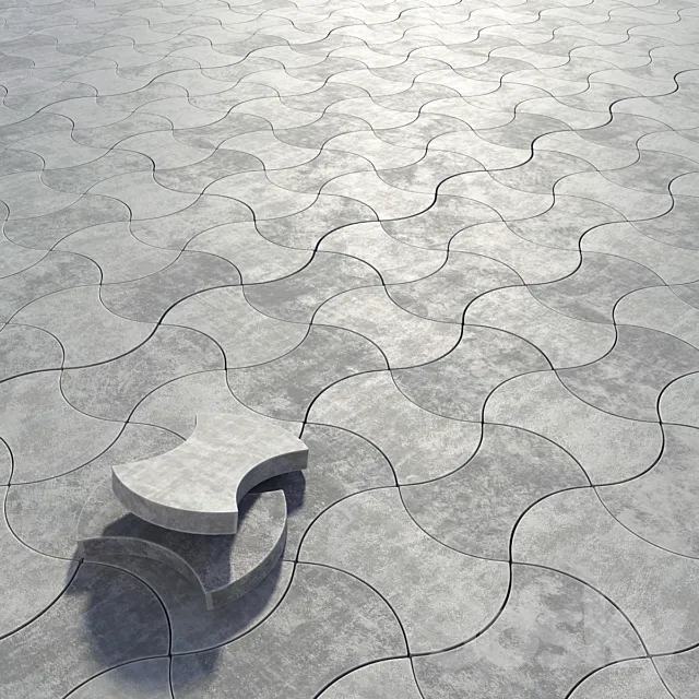 Paving stone 3ds Max