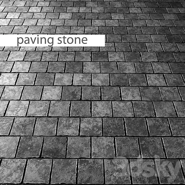 paving stone slate stone stone wall wild stone panel loft decor 3ds Max