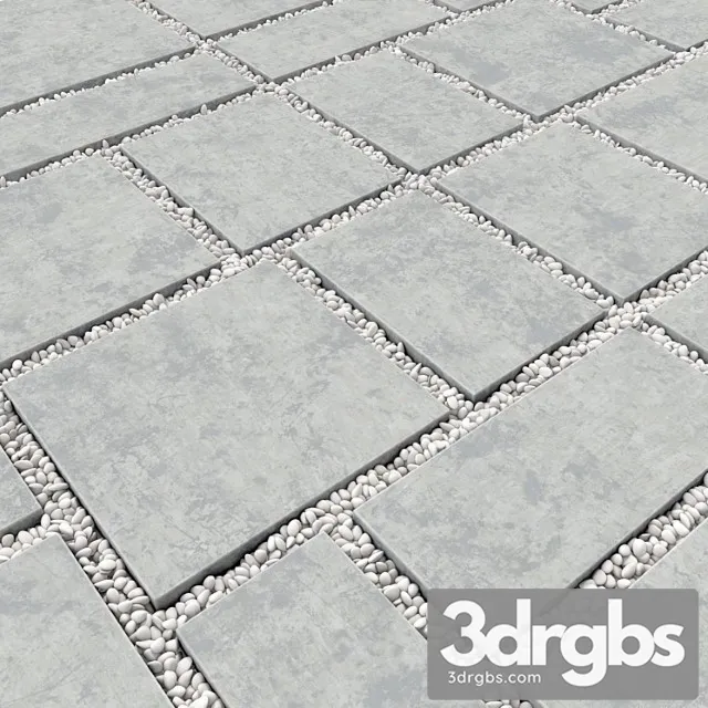Paving Tile Pebble Low Oval N5 Bruschatka Iz Plit S Galkoi 5 3dsmax Download