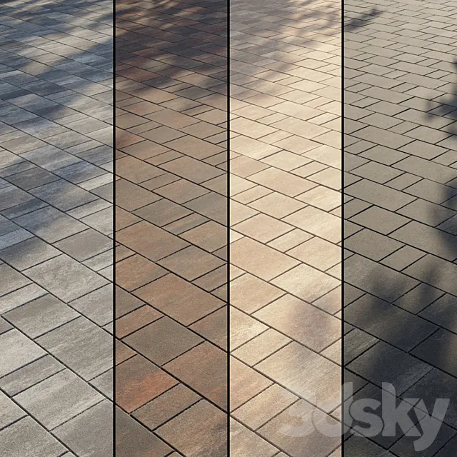 Paving Type 2 Set 1 3DS Max Model