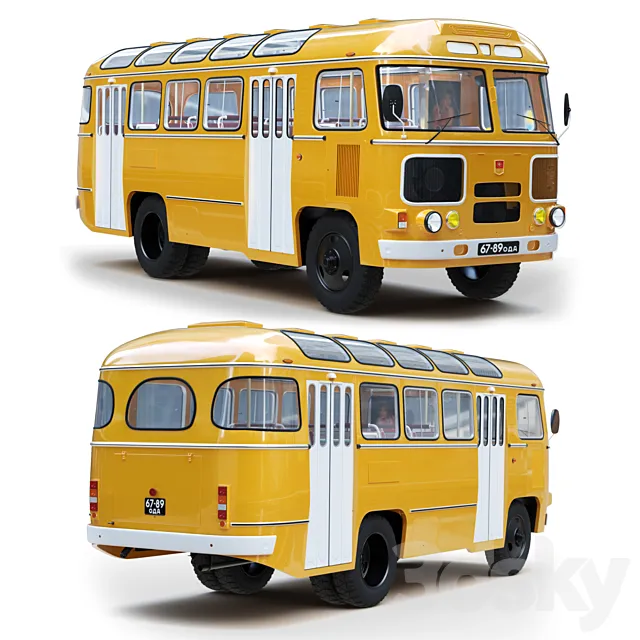 PAZ-672 bus 3ds Max