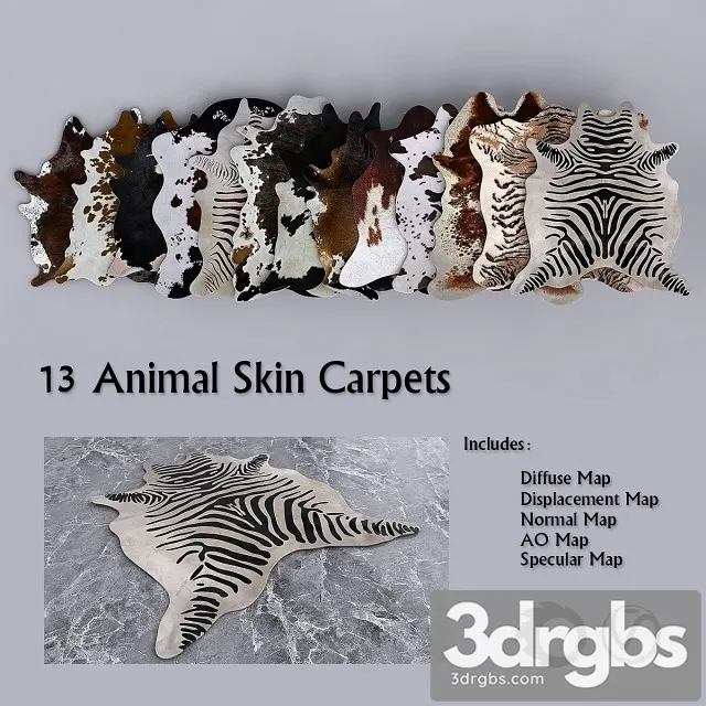 PBR Animal Skin Carpets Set 3dsmax Download