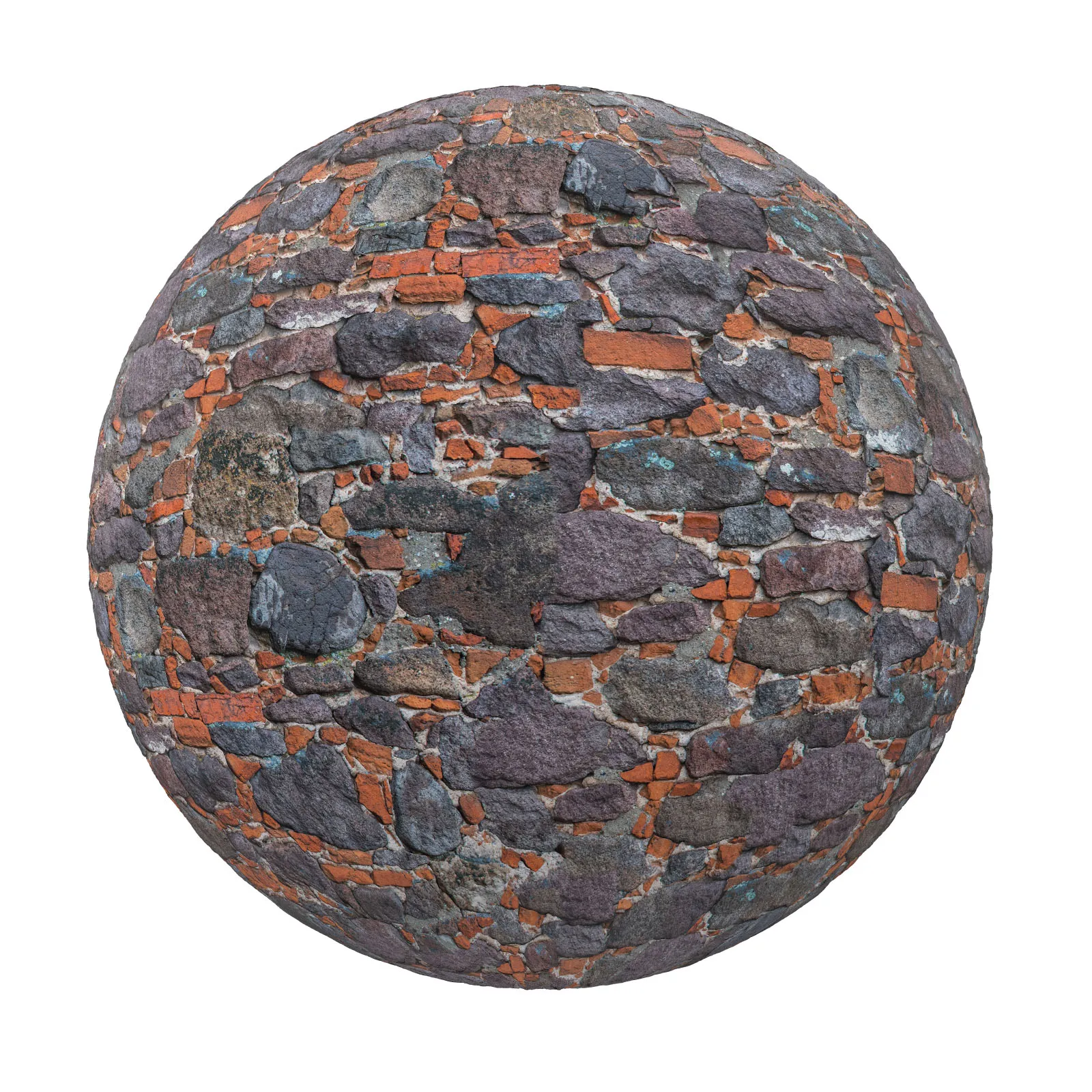 PBR CGAXIS TEXTURES – BRICK – Old Stone And Brick Wall