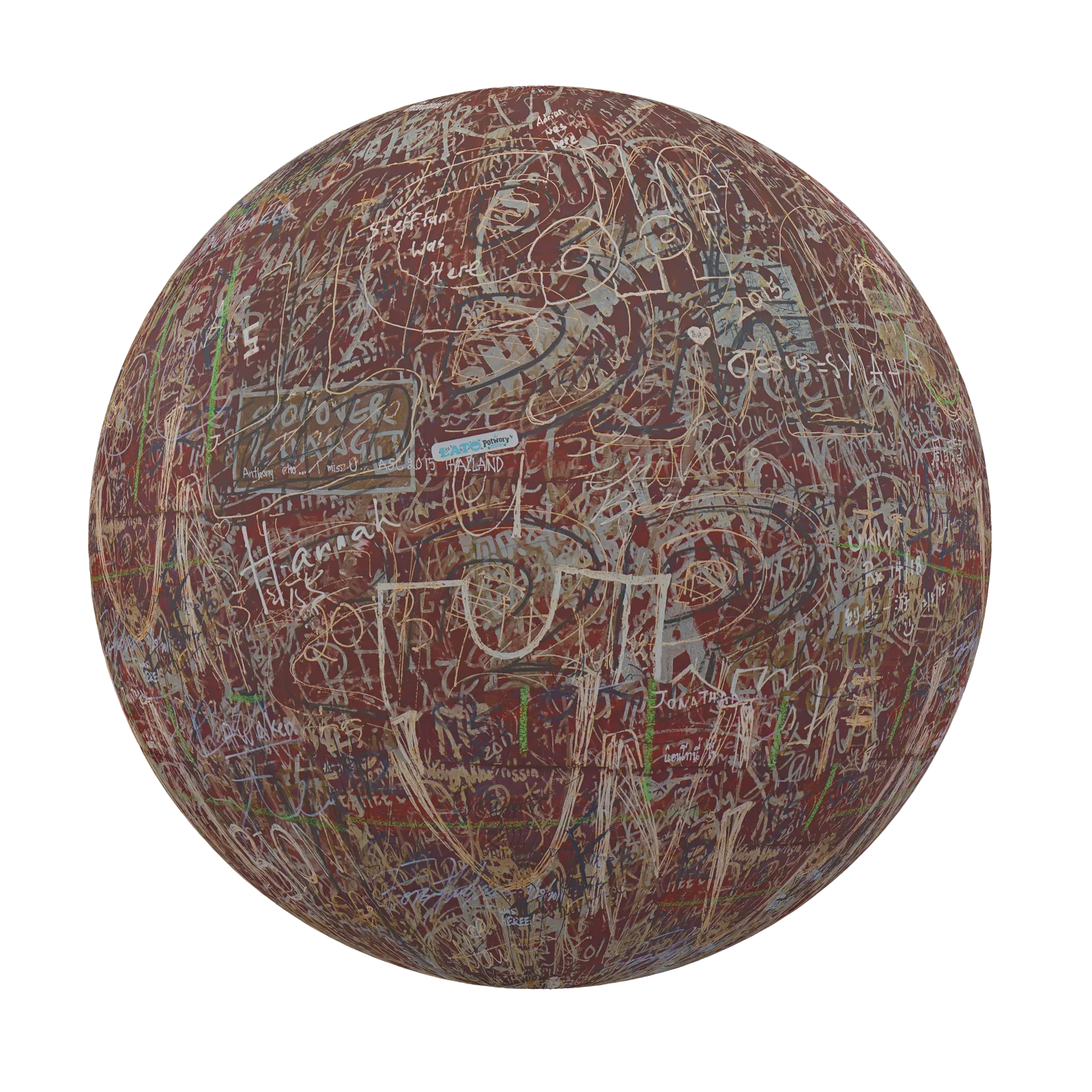 PBR CGAXIS TEXTURES – METALS – Rusty Metal With Graffiti 01
