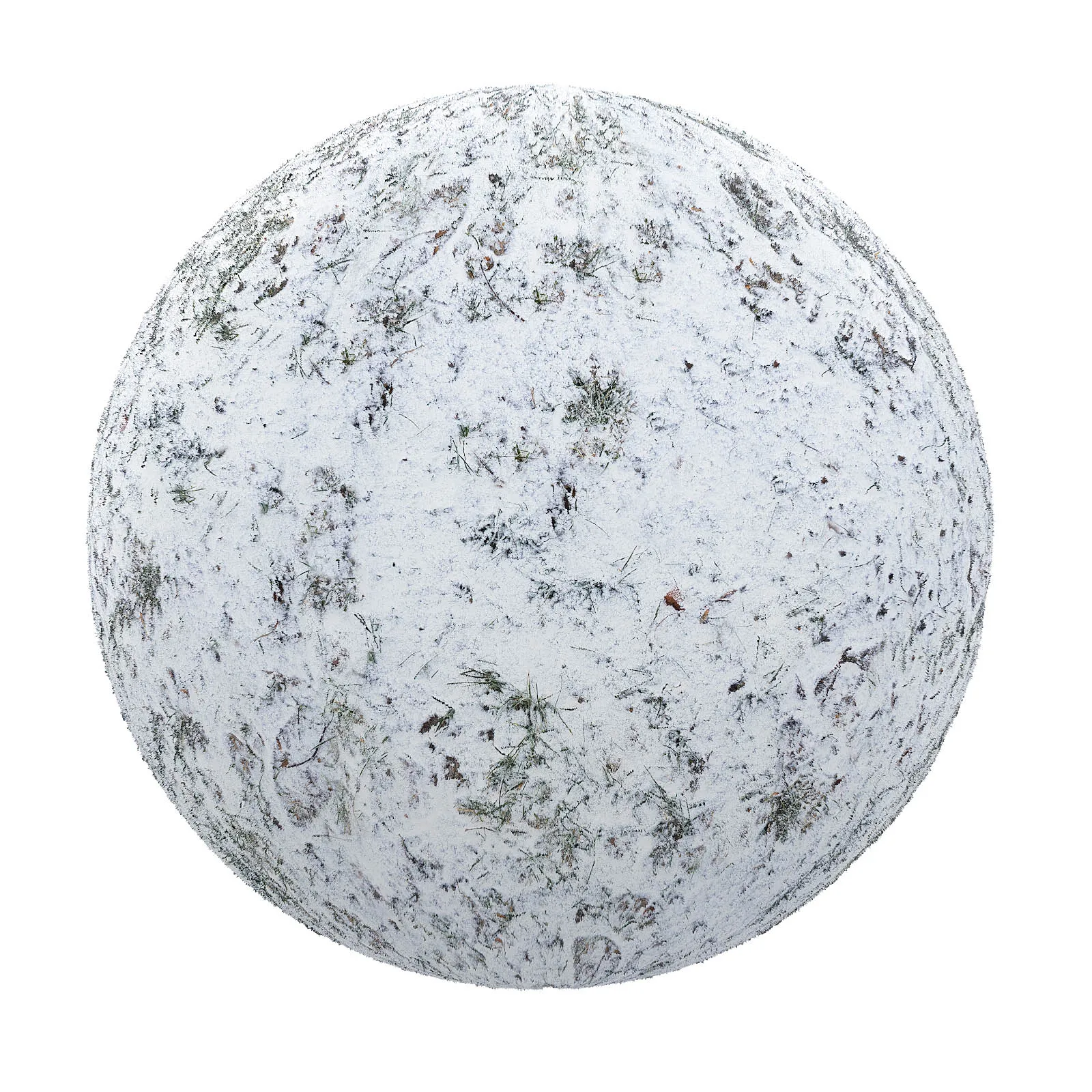 PBR CGAXIS TEXTURES – SNOW – Snow Covering Grass 1