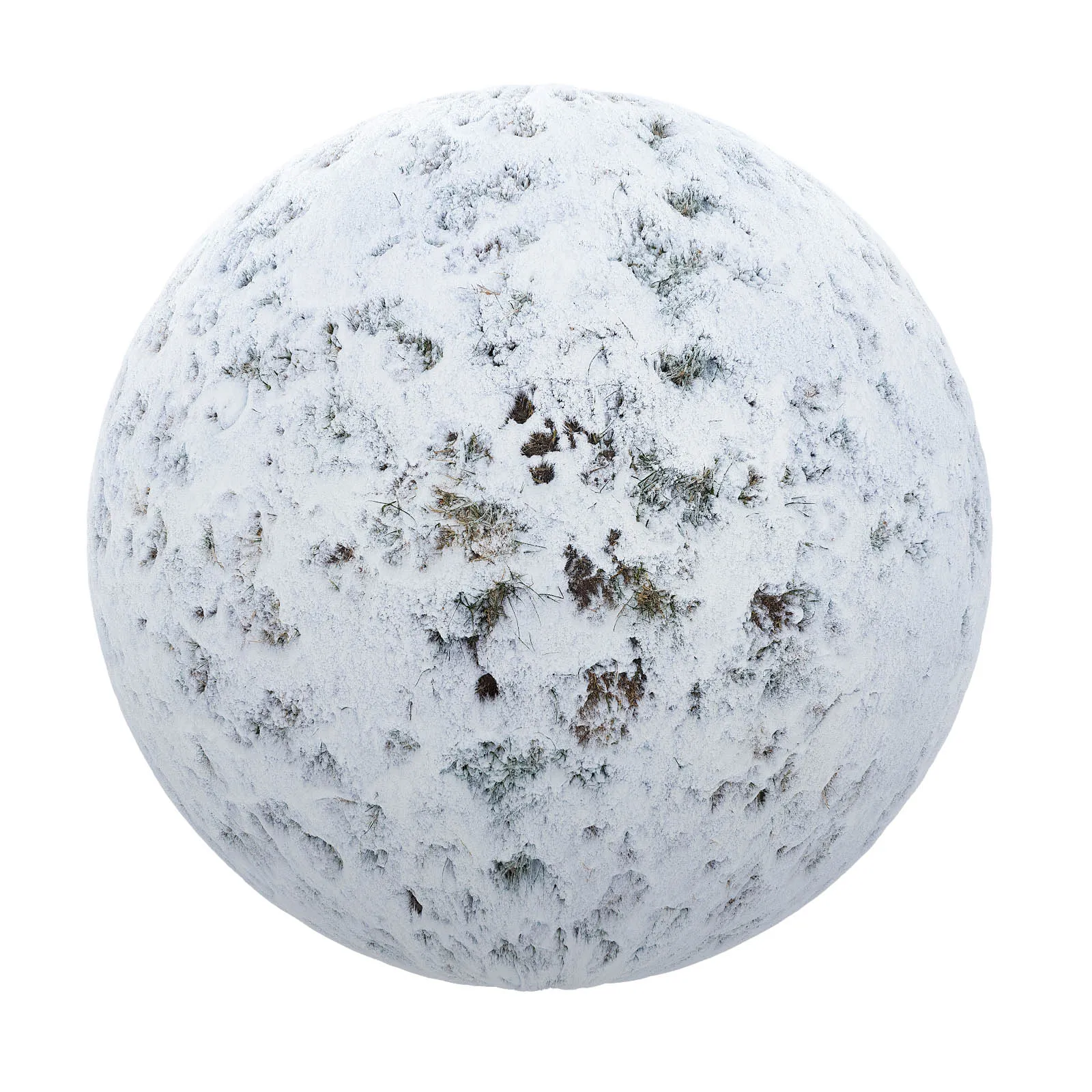 PBR CGAXIS TEXTURES – SNOW – Snow Covering Grass 3