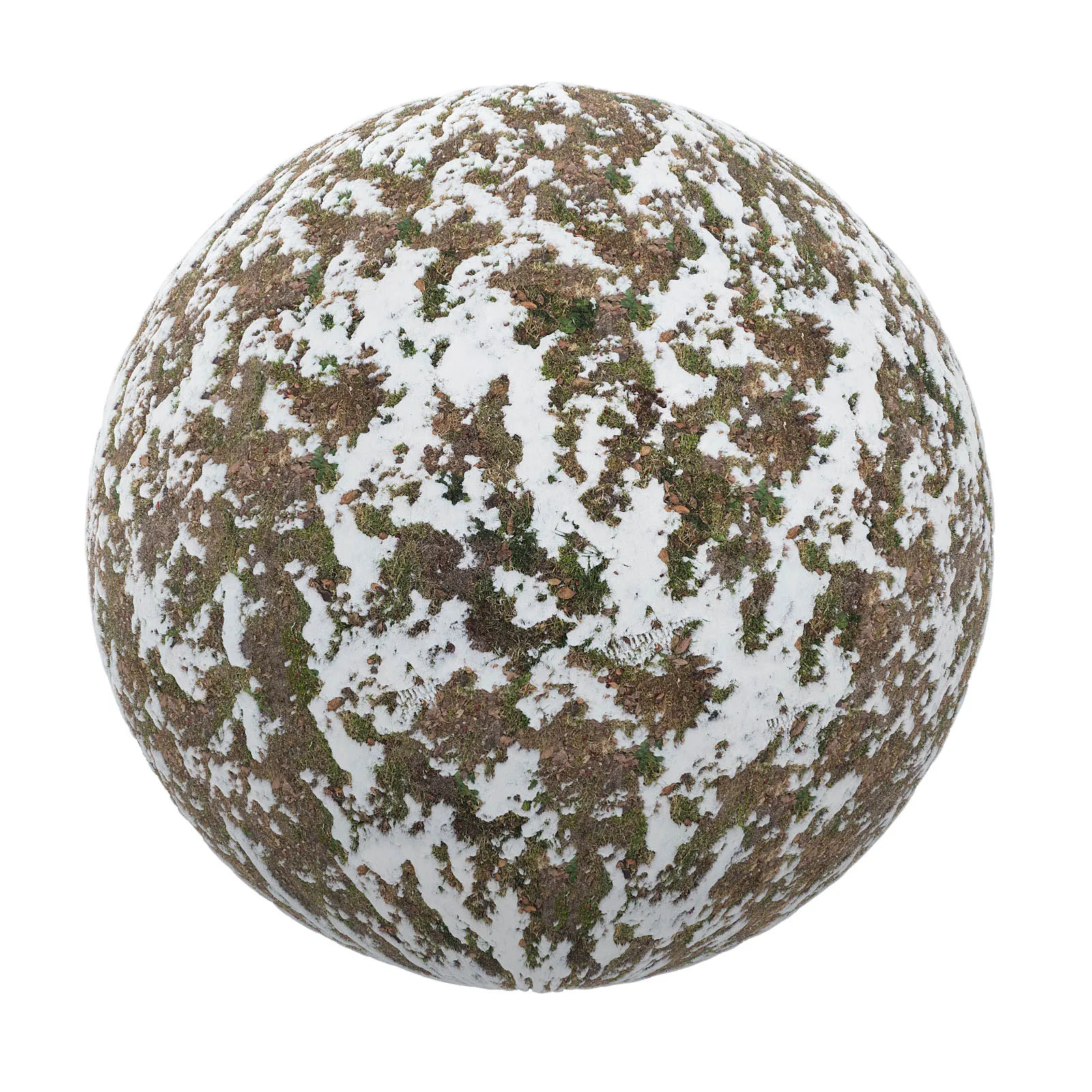 PBR CGAXIS TEXTURES – SNOW – Snow Covering Grass And Dirt 2