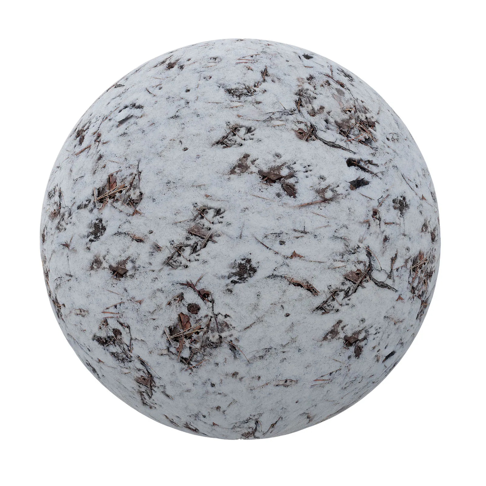 PBR CGAXIS TEXTURES – SNOW – Snow With Forest Litter
