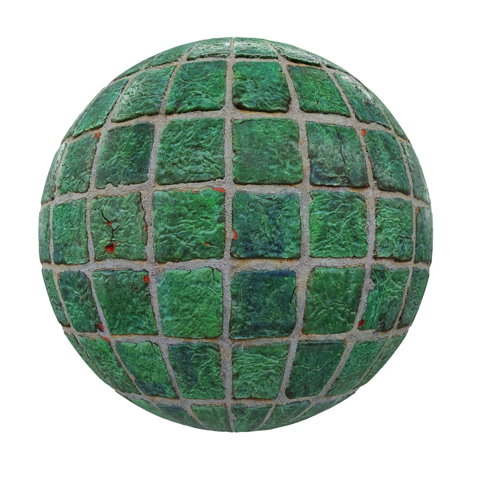 PBR CGAXIS TEXTURES – TILES – Old Green Tiles