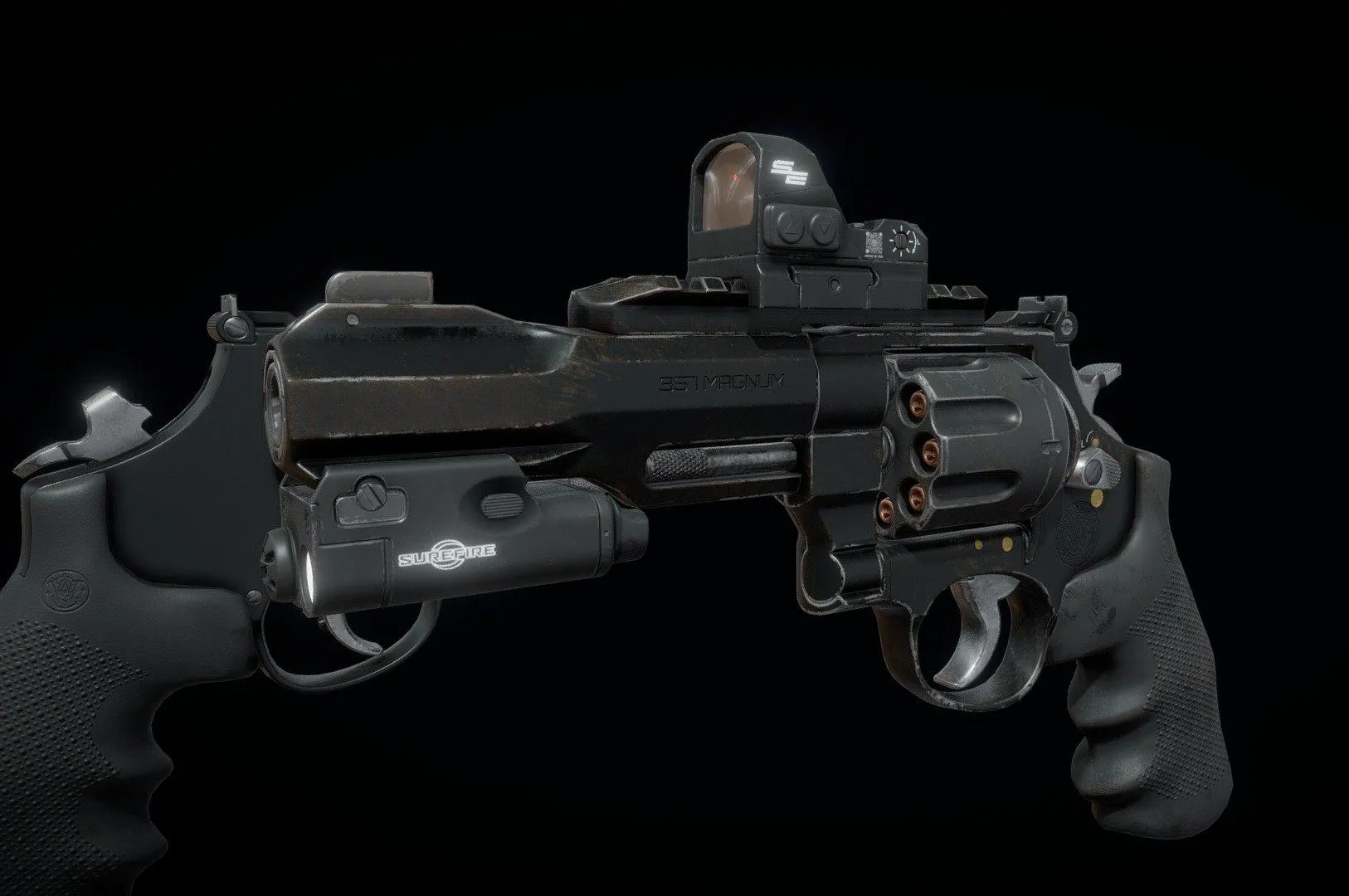 PBR Game 3D Models – 357 Magnum Game Ready