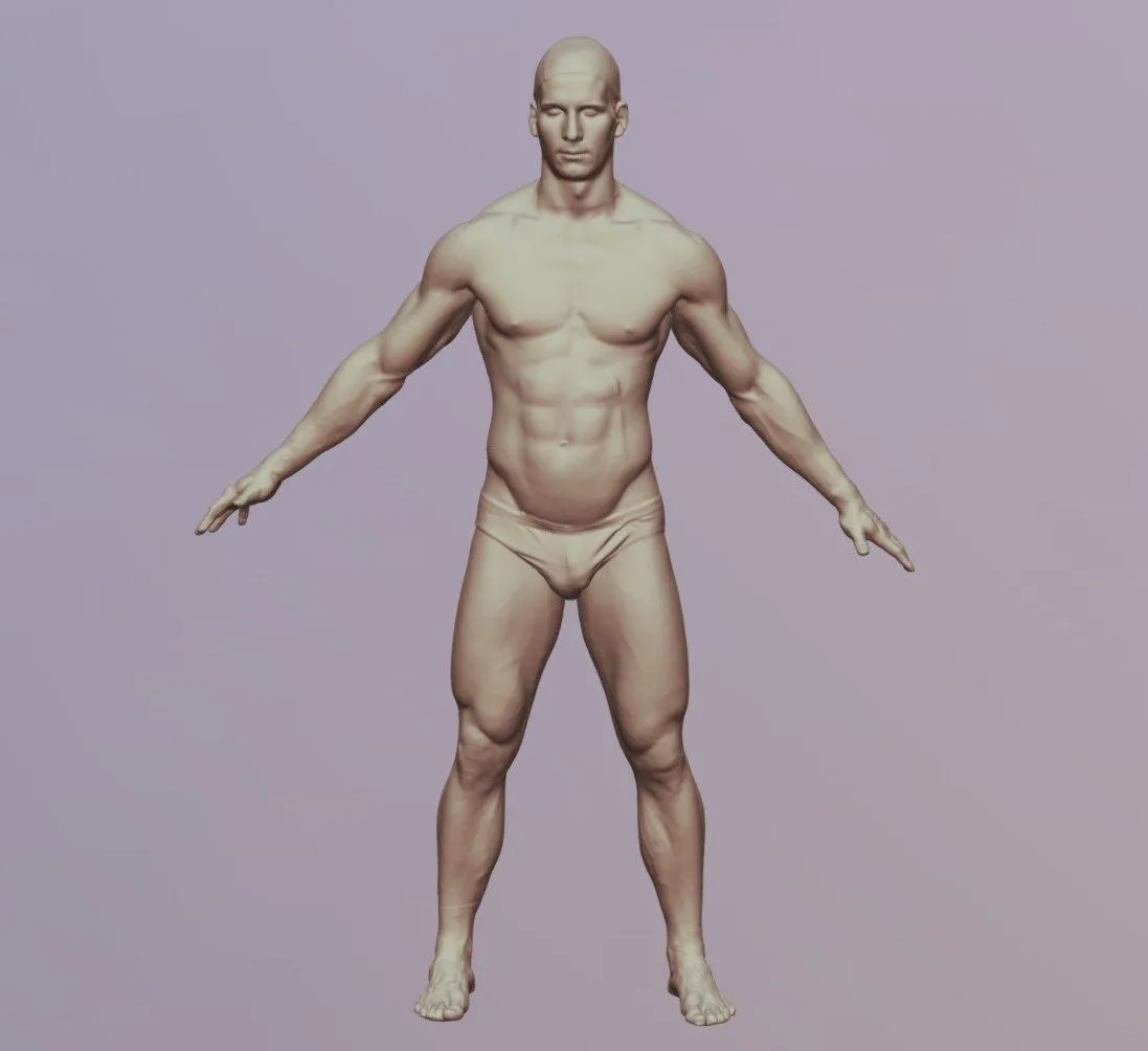 PBR Game 3D Models – 3D Body Scan Matej