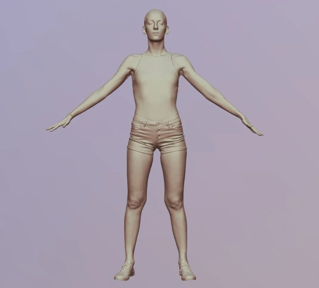 PBR Game 3D Models – 3D Body Scan Woman