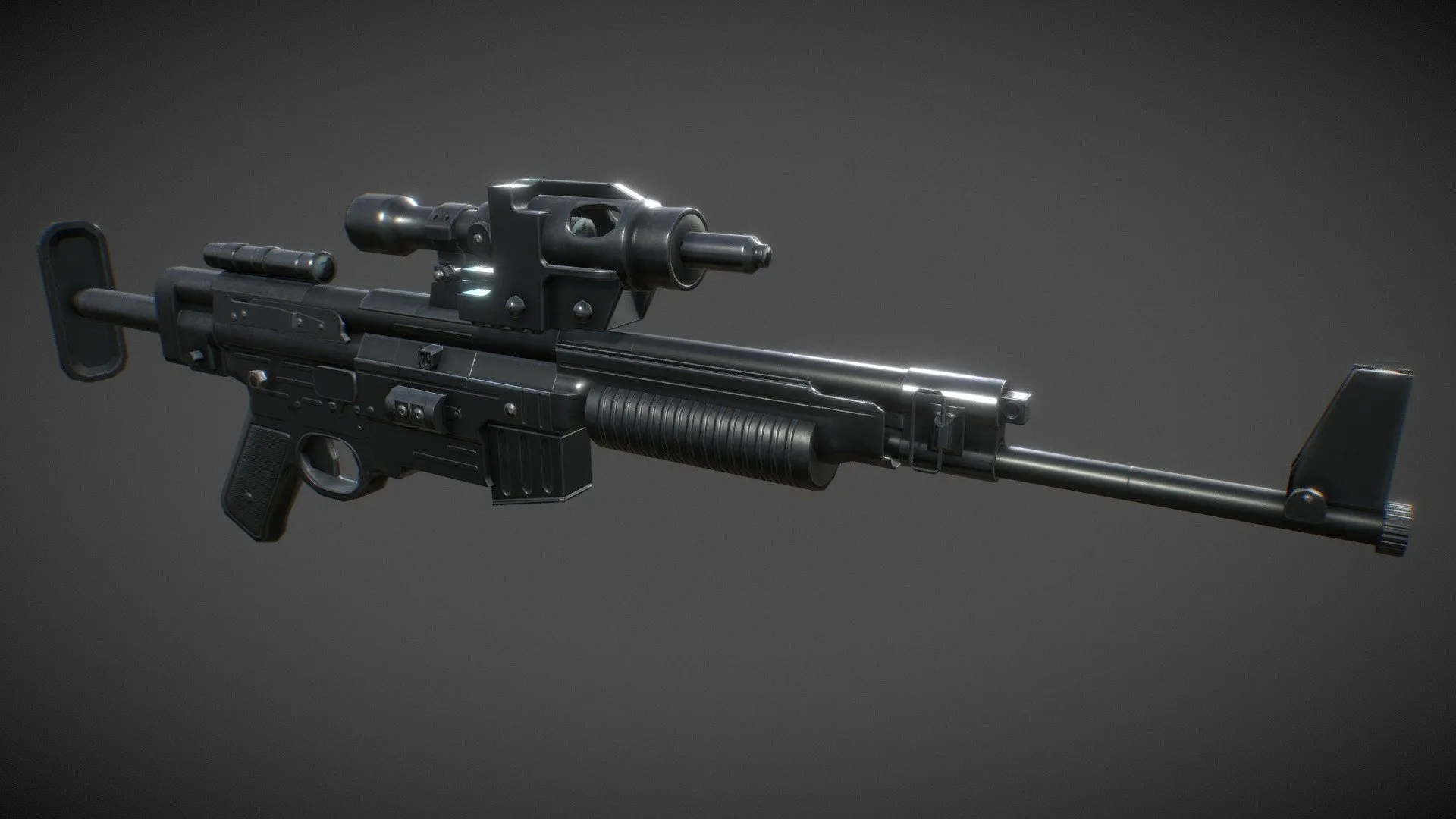 PBR Game 3D Models – A280 Long Range Blaster Rifle