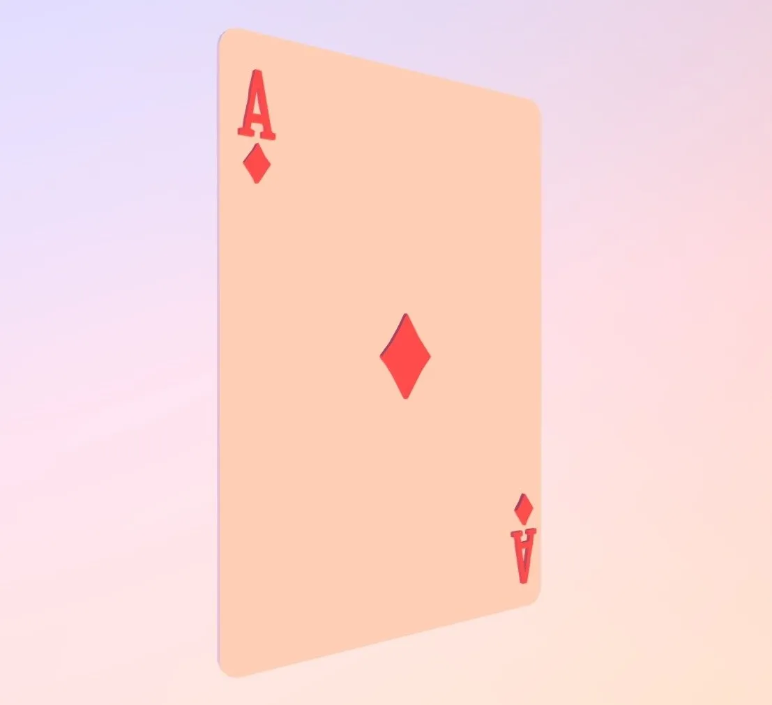 PBR Game 3D Models – Ace Of Diamonds