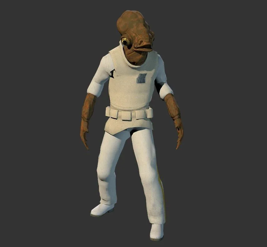 PBR Game 3D Models – Admiral Ackbar