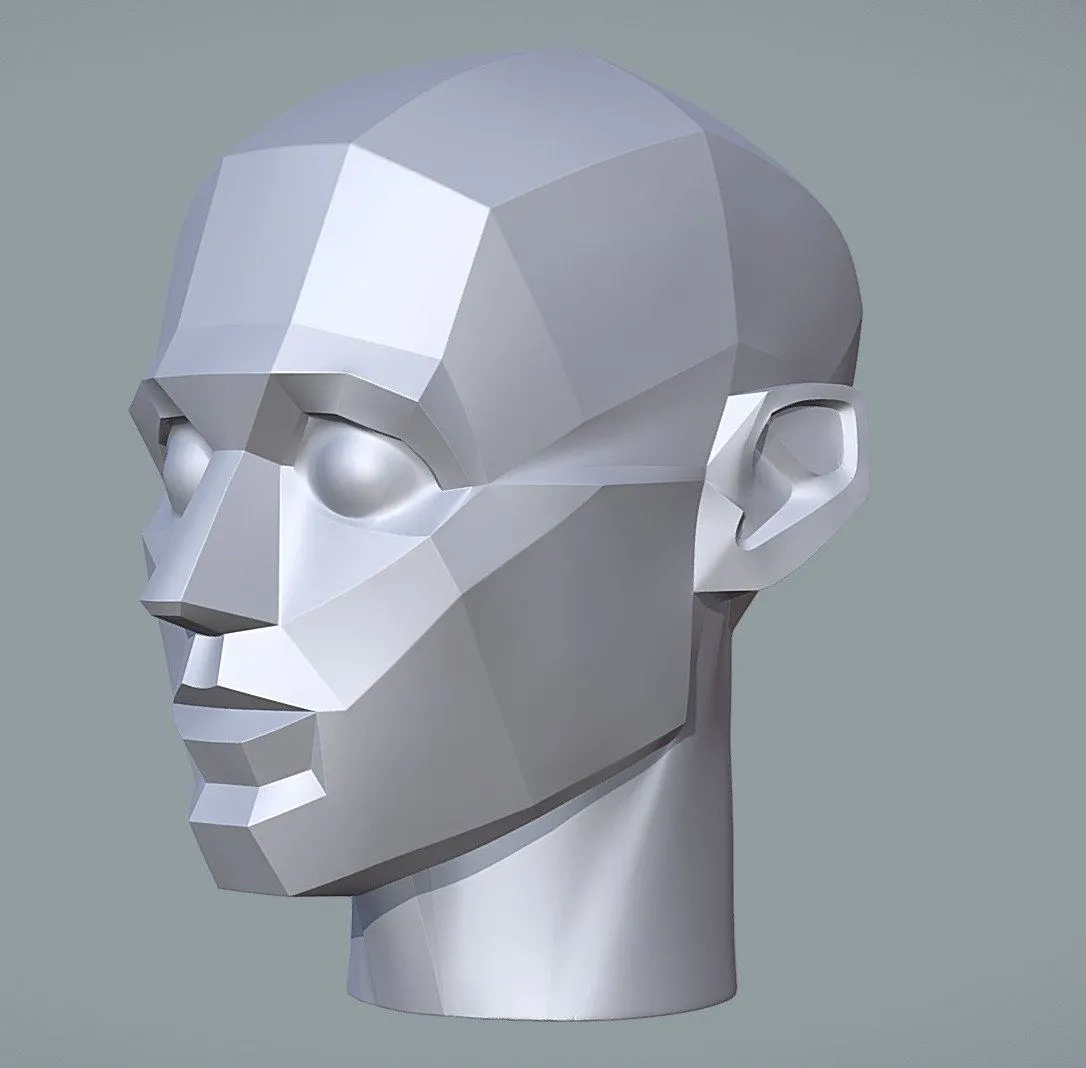 PBR Game 3D Models – Advanced Head Structure