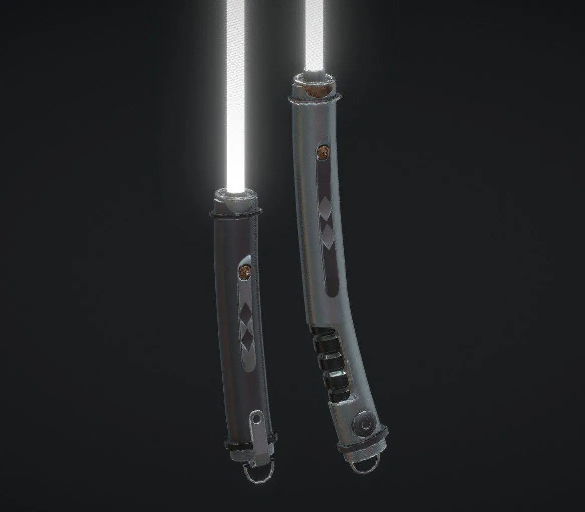 PBR Game 3D Models – Ahsoka Lightsabers