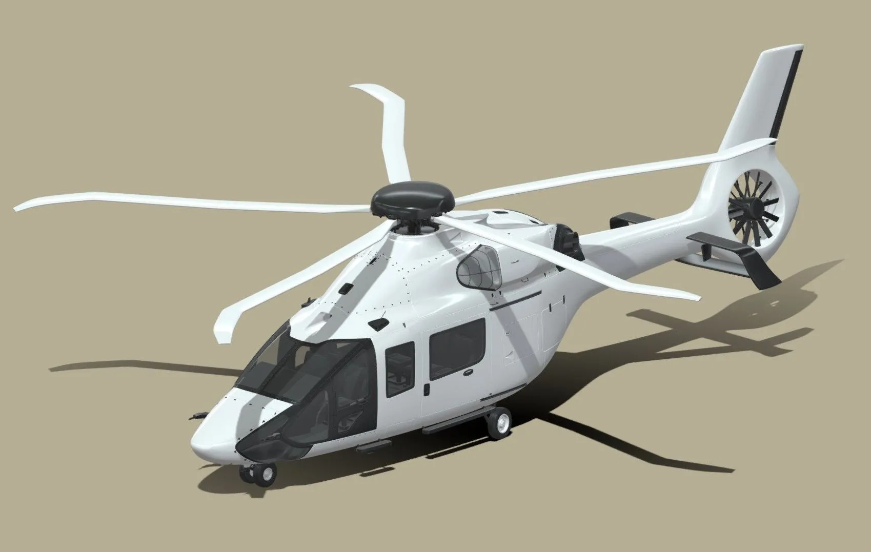 PBR Game 3D Models – Airbus H160 Helicopter