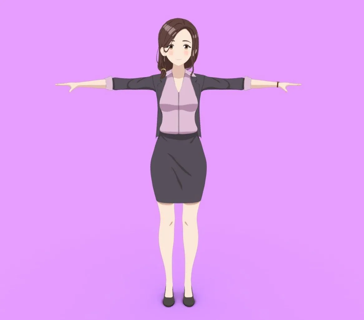PBR Game 3D Models – Airi Gotou Hige Wo Soru