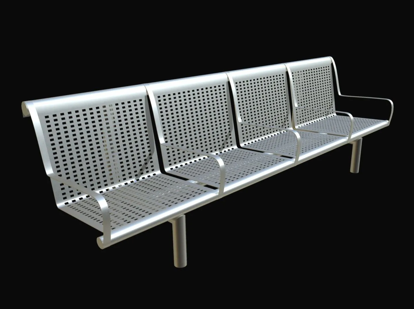 PBR Game 3D Models – Airport Or Station Seating