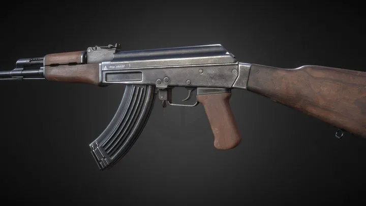 PBR Game 3D Models – AK 47 Rifle