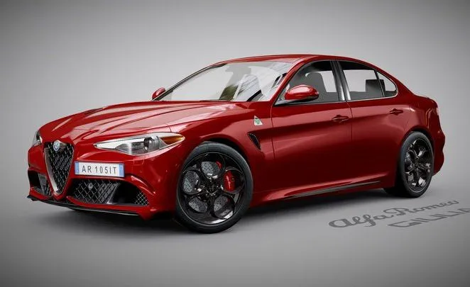 PBR Game 3D Models – Alfa Romeo Giulia Quadrifoglio
