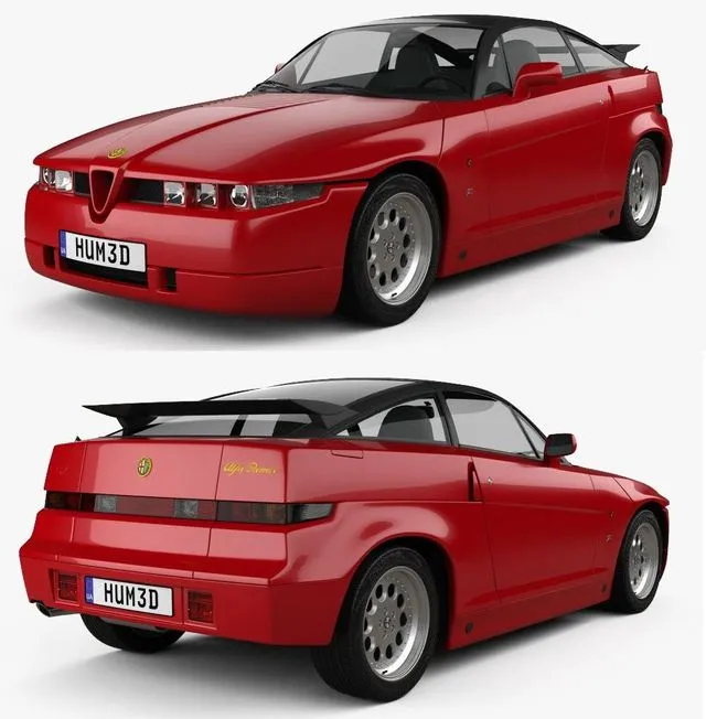 PBR Game 3D Models – Alfa Romeo SZ 1989